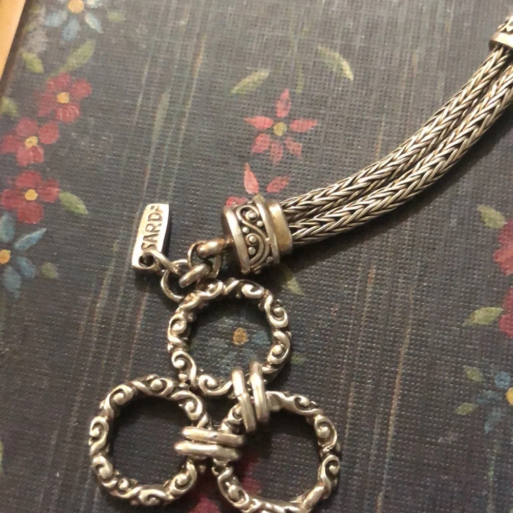 SARDA STERLING SILVER ADJUSTABLE CLASP BANGLE BRACELET 8” - Picture 3 of 4